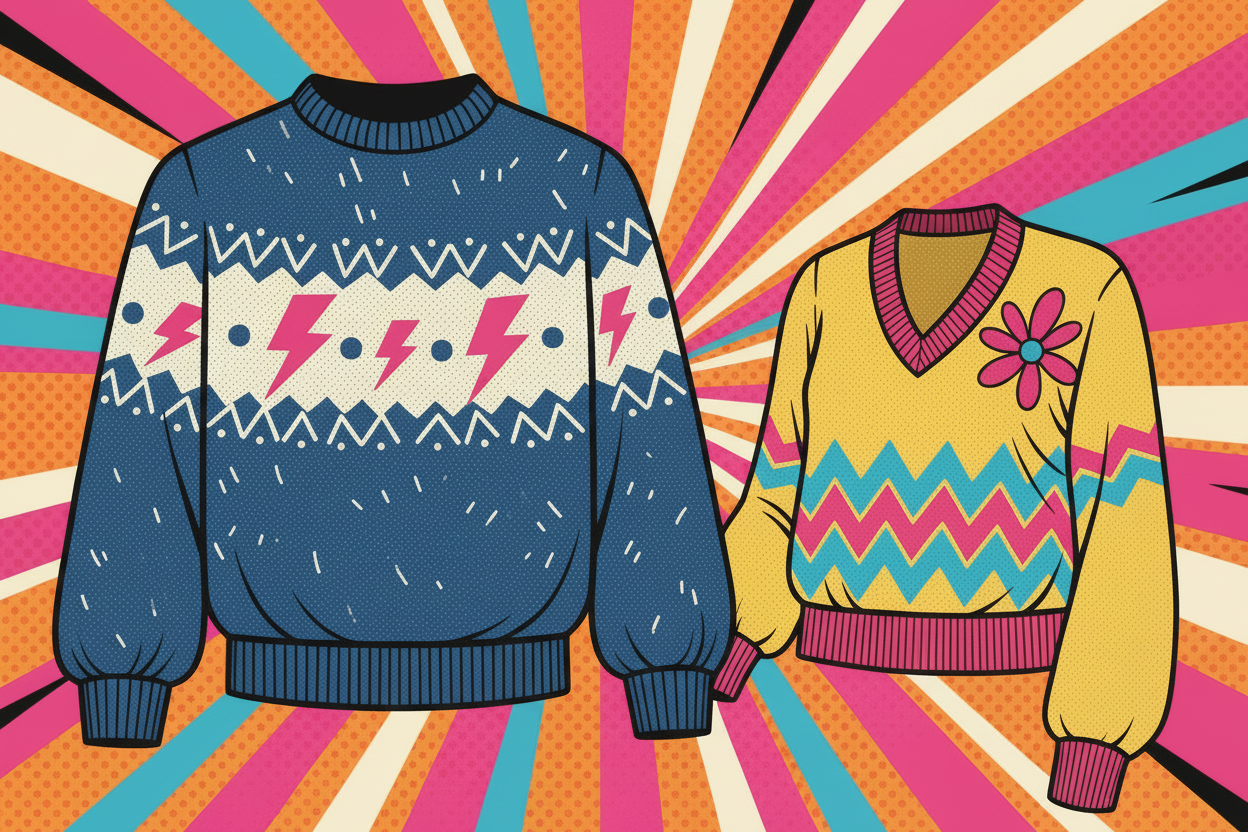 Pulls homme et femme style BD sans texte